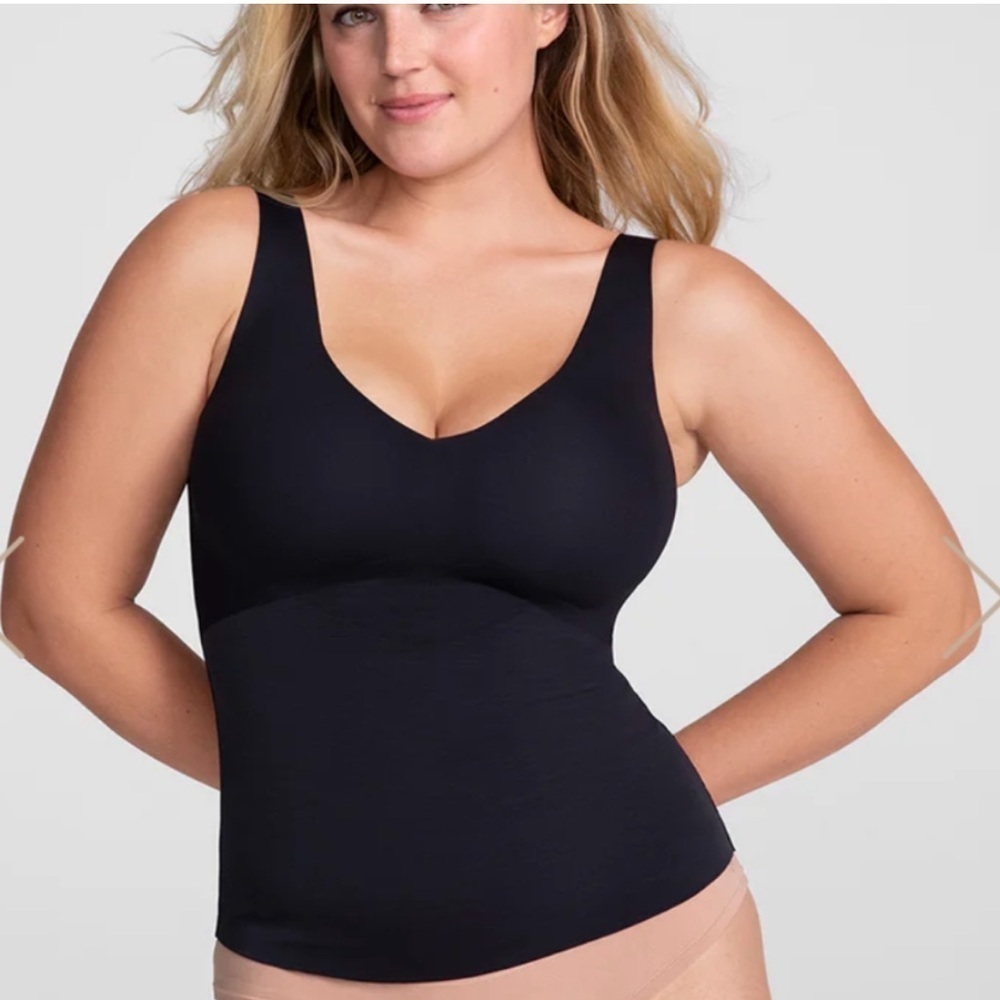 HONEYLOVE LiftWear Tank Shapewear Slimming Top in Vamp Black | Size 2X